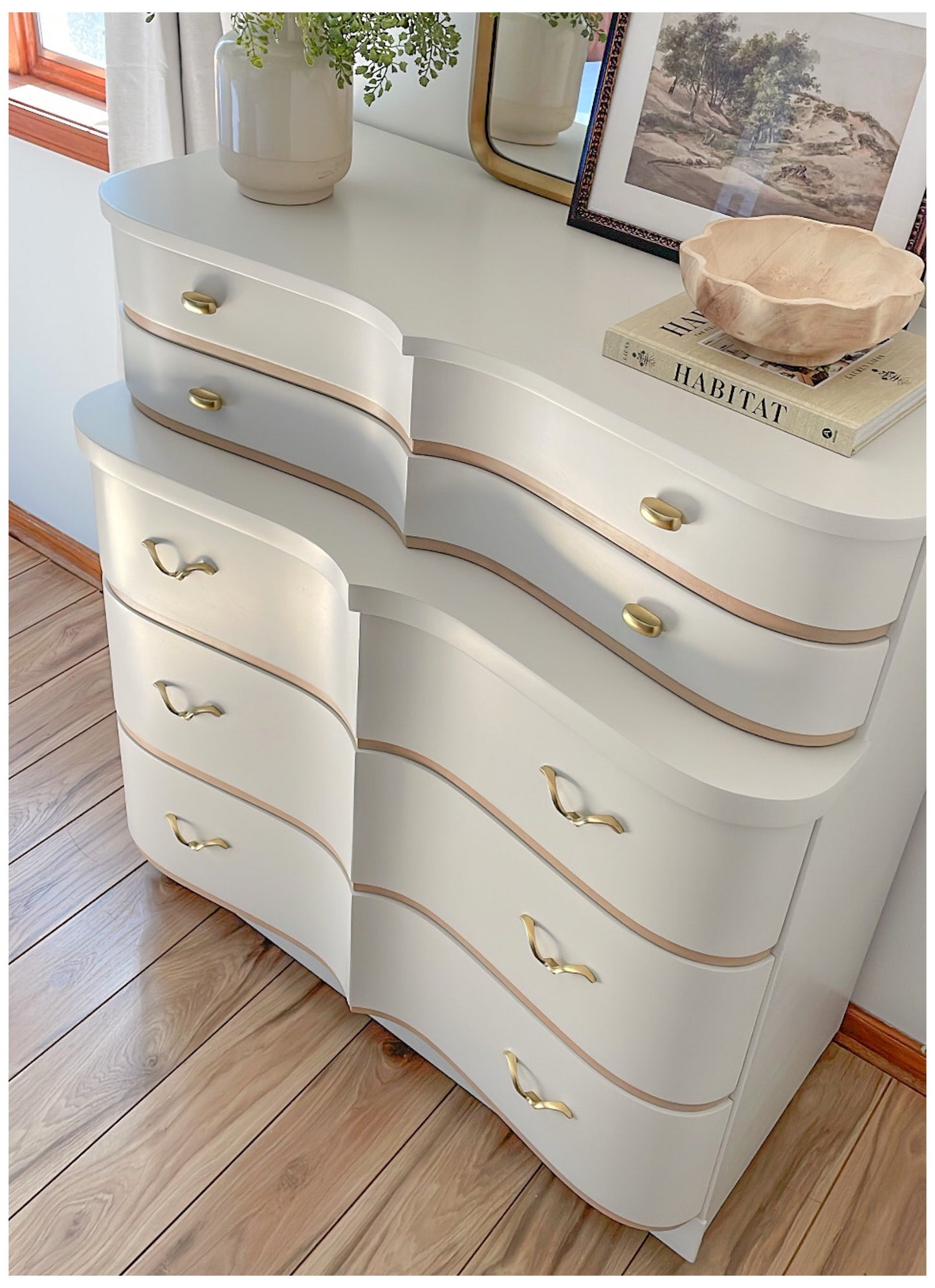 Stunning 1957 Vintage Dresser Set –Serpentine Style Shipping Included