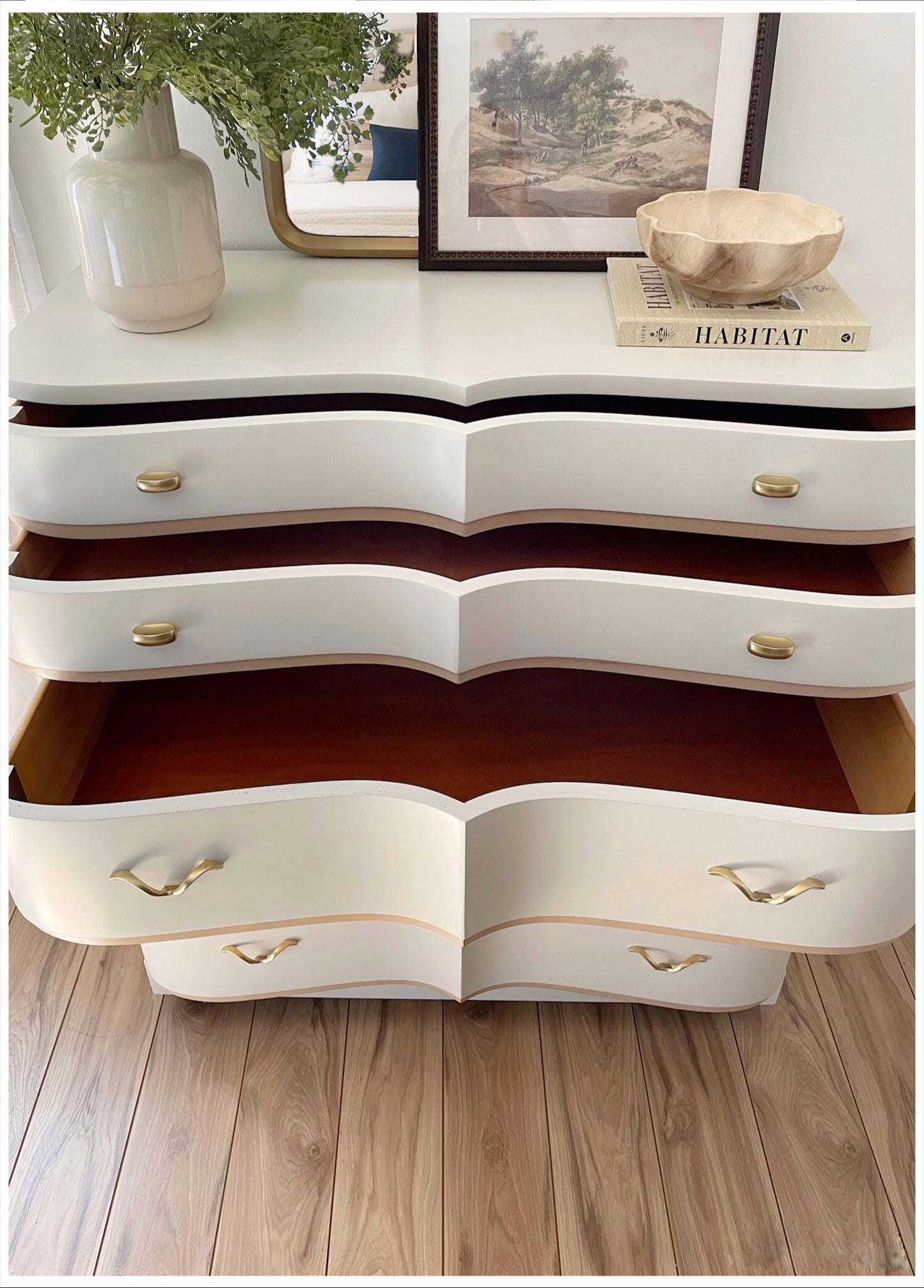 Stunning 1957 Vintage Dresser Set –Serpentine Style Shipping Included