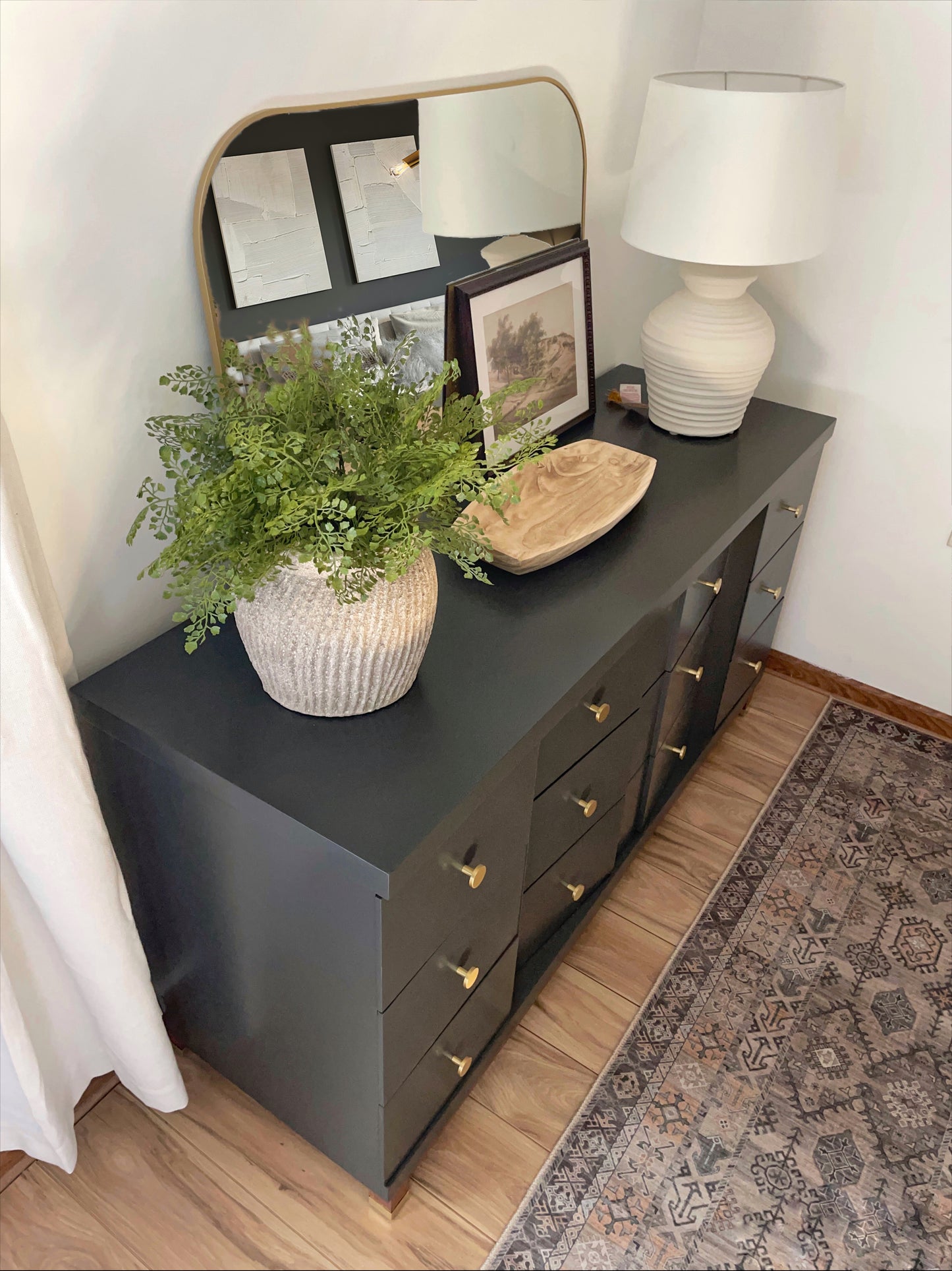 Vintage Basic-Witz Dresser Set – Professionally Painted in Blacktop | One-of-a-Kind Mid-Century Modern