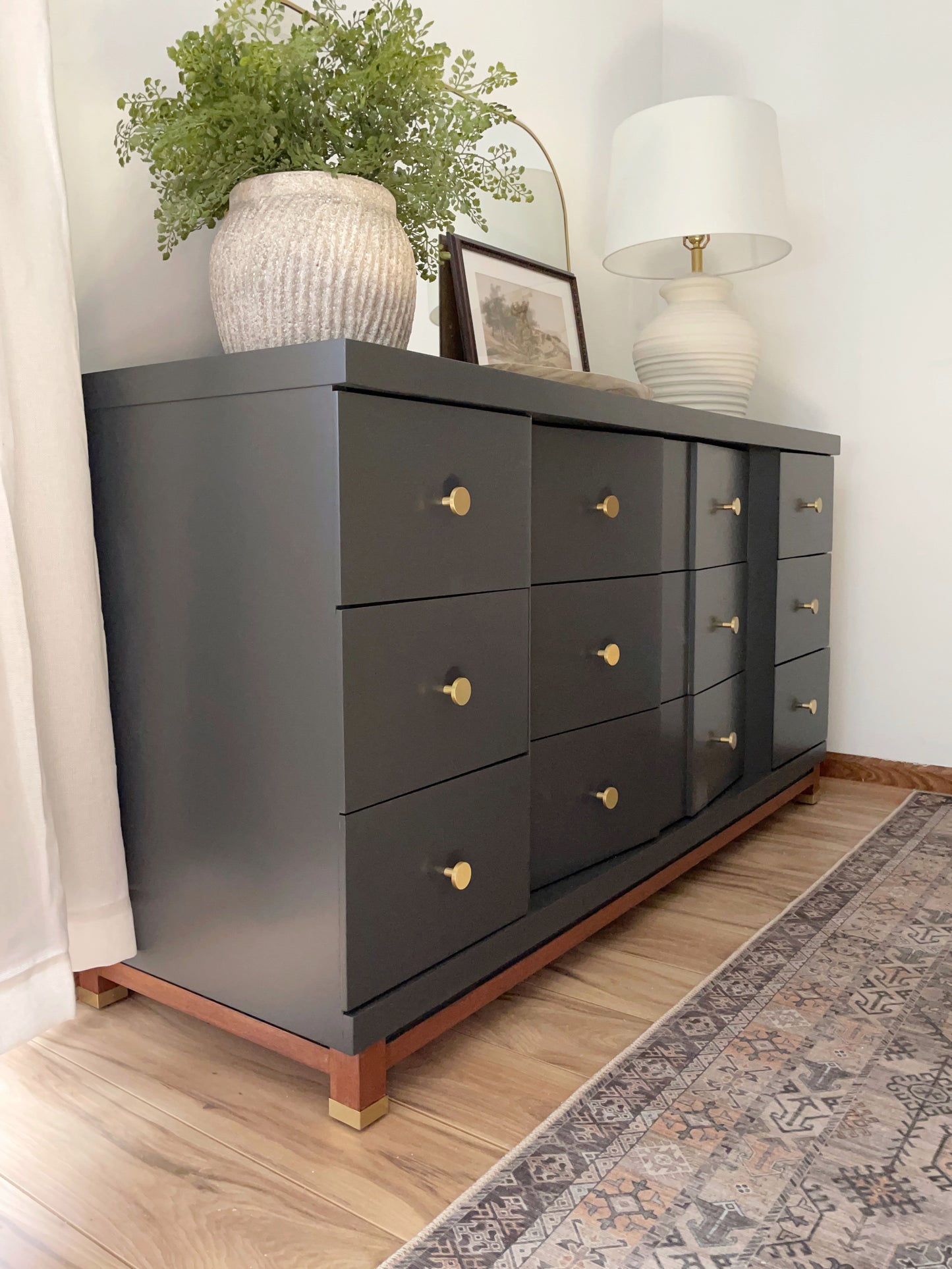 Vintage Basic-Witz Dresser Set – Professionally Painted in Blacktop | One-of-a-Kind Mid-Century Modern