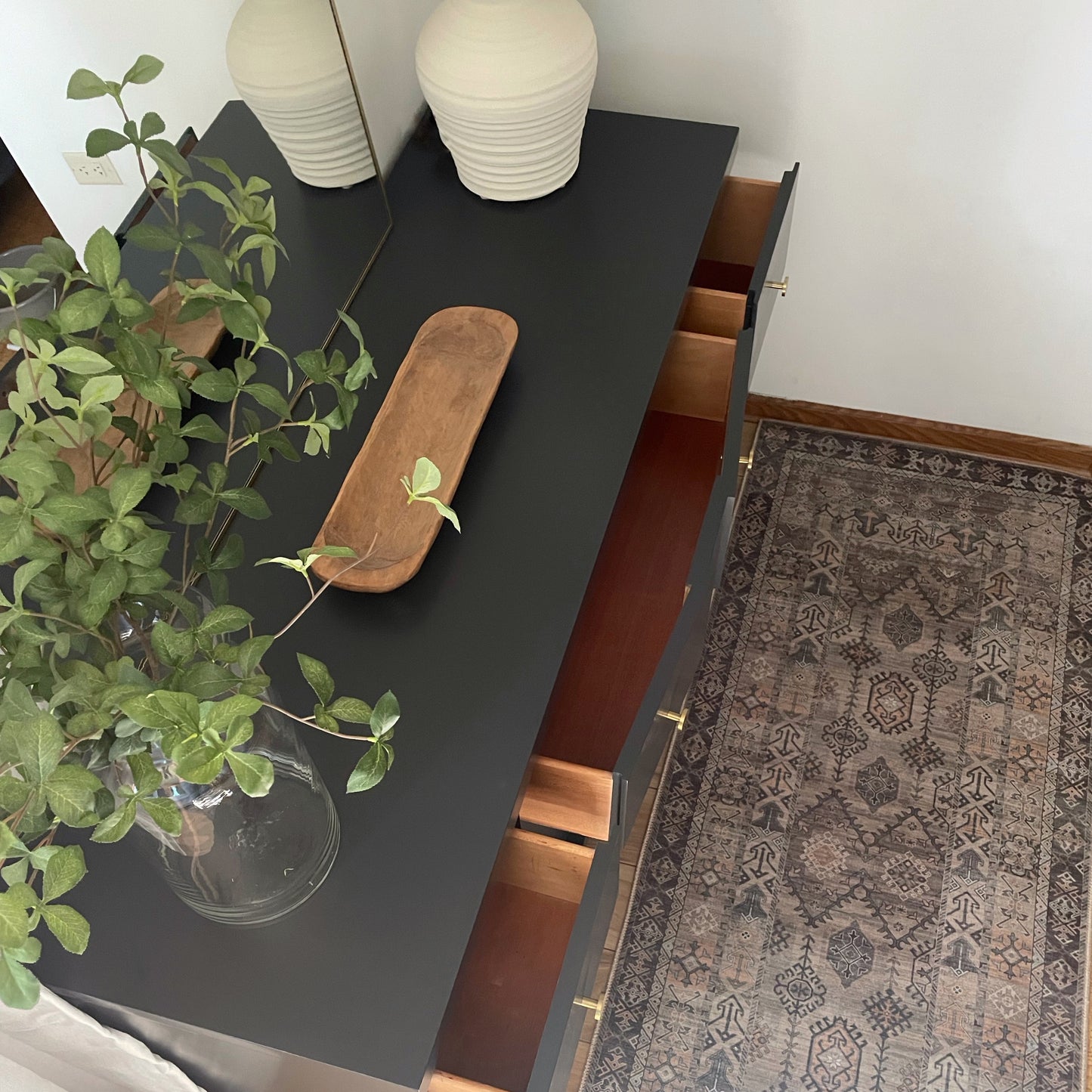 Vintage Basic-Witz Dresser Set – Professionally Painted in Blacktop | One-of-a-Kind Mid-Century Modern