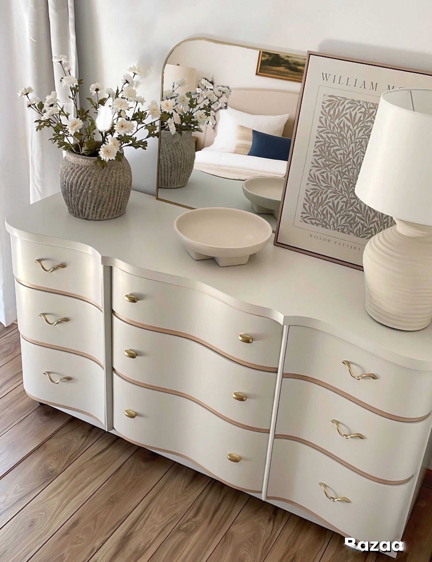 Stunning 1957 Vintage Dresser Set –Serpentine Style Shipping Included