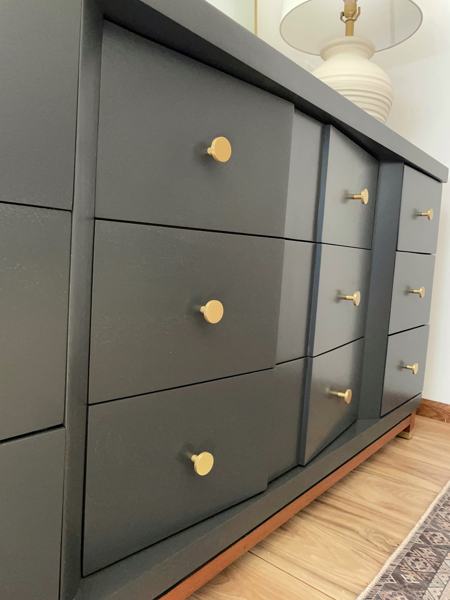 Vintage Basic-Witz Dresser Set – Professionally Painted in Blacktop | One-of-a-Kind Mid-Century Modern