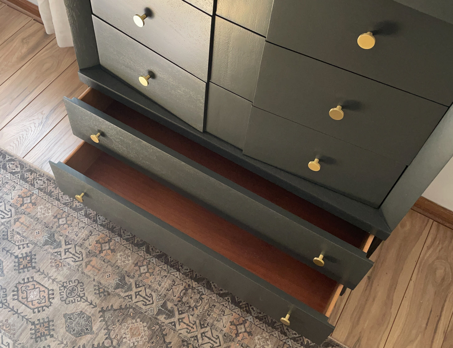 Vintage Basic-Witz Dresser Set – Professionally Painted in Blacktop | One-of-a-Kind Mid-Century Modern